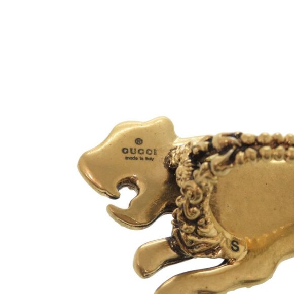 Gucci panther double finger - Gem Gucci Double Finger Ring Panther Metal Rhinestone Gold Ring 1001